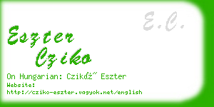 eszter cziko business card